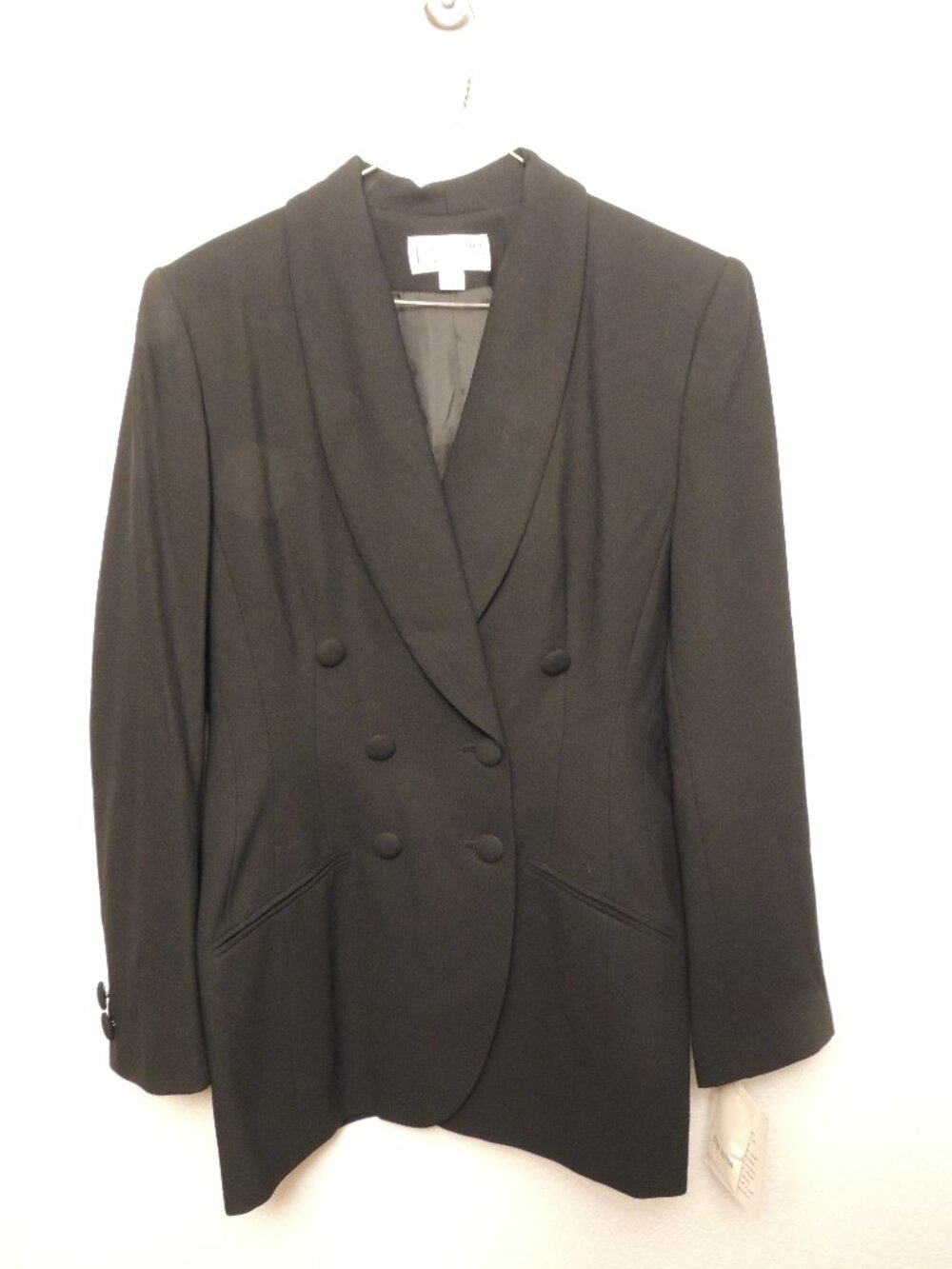 Vintage ATRIUM Black Double-Breasted Suit Jacket Blazer NWT - Size 10